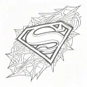 superman logo tattoo design idea