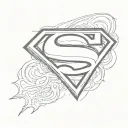 superman logo tattoo design idea