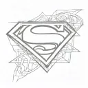 superman logo tattoo design idea