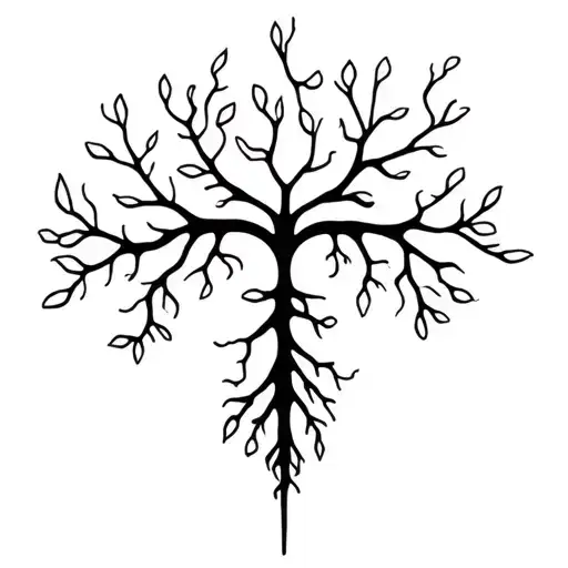 Smooth, branching lines like soft energy veins or delicate roots. Organic and calm, no shading, natural anatomical flow. tattoo design idea