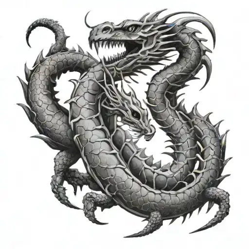 scorpion and dragon tattoo tattoo design idea