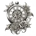 time 00 00 sketch tattoo design idea