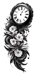 clock face tattoo design idea