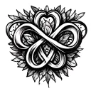 Name Ronja , Year 2002 , infinity sign tattoo design idea