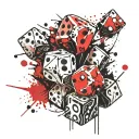 DnD dice tattoo design idea