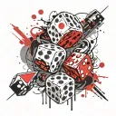 DnD dice tattoo design idea