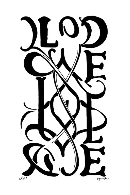 "Lee" Infinity Symbol with names tattoo design idea