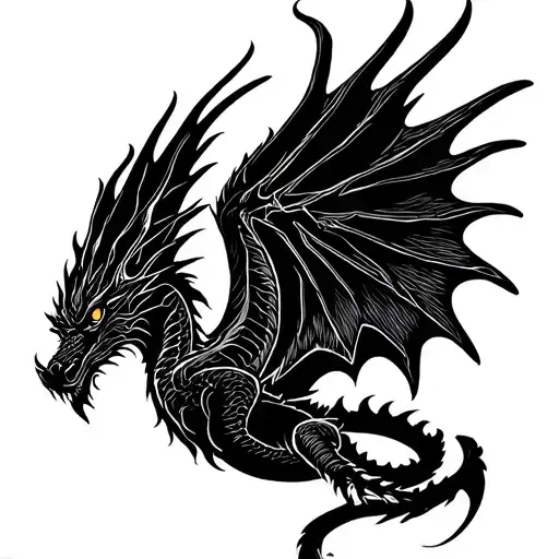Fourth wing dragon signet idea tattoo design idea