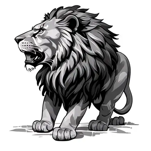 lion england  tattoo design idea