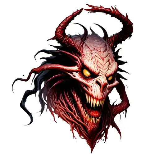 evil creatures tattoo design idea