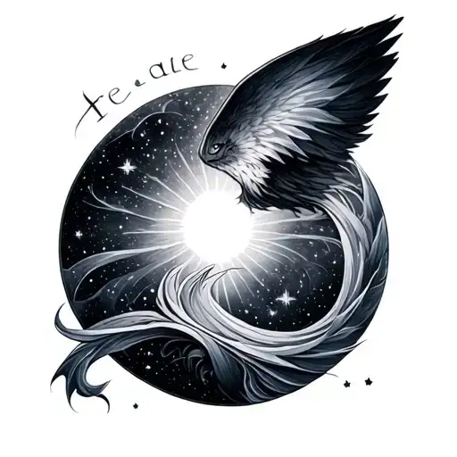 Celestial tattoo design idea