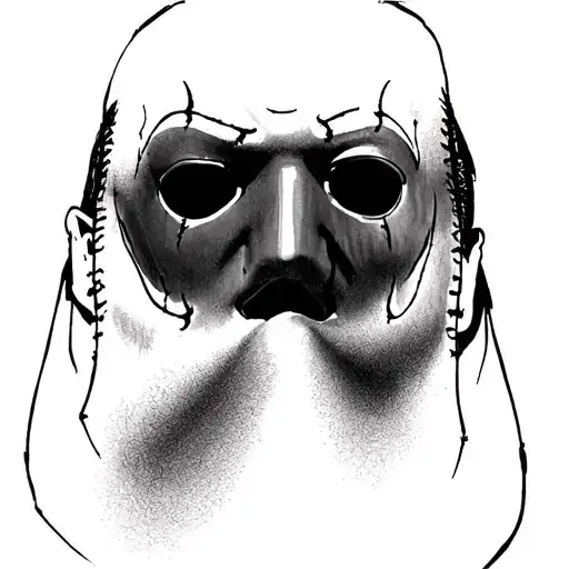 Michael myers face mask tattoo design idea