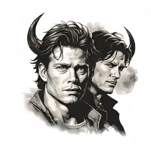 supernatural sam und dean tattoo design idea