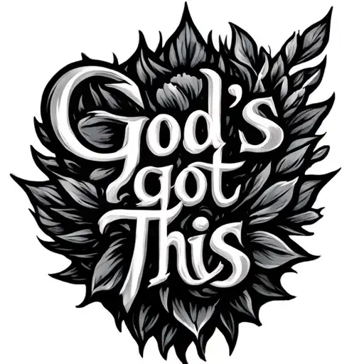 God's got this logo merged tattoo design idea