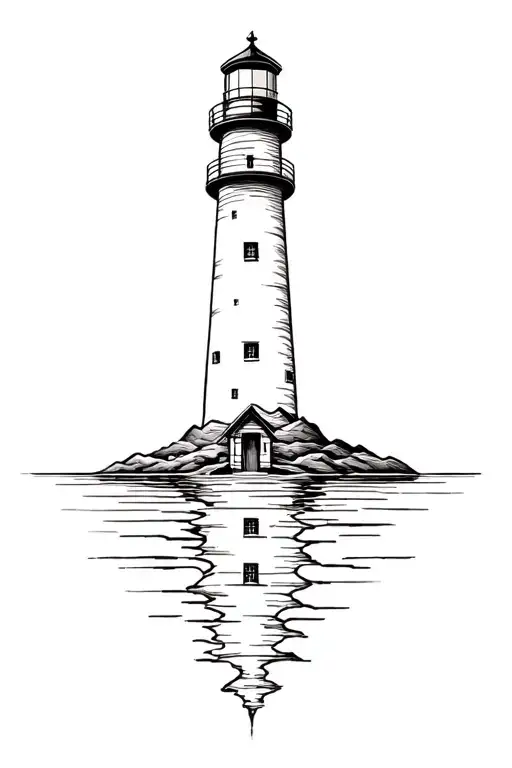 Lighthouse tattoo design idea