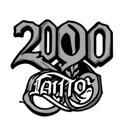2000 written tattoo design idea
