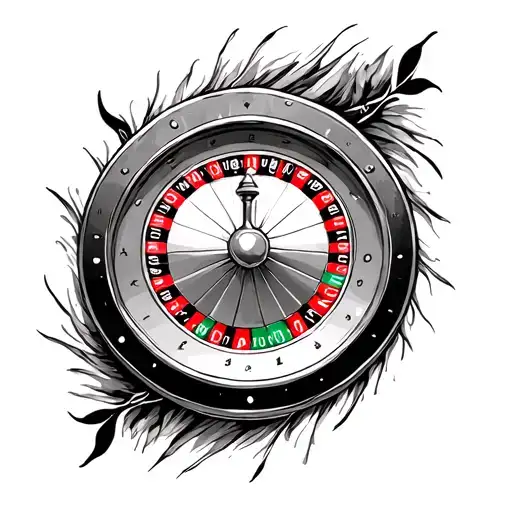 Roulette Wheel tattoo design idea
