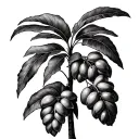 Banana Tree with fruit tattoo design idea