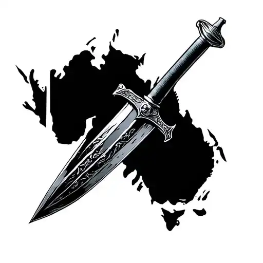 commando dagger, United Kingdom,Australia, compass tattoo design idea