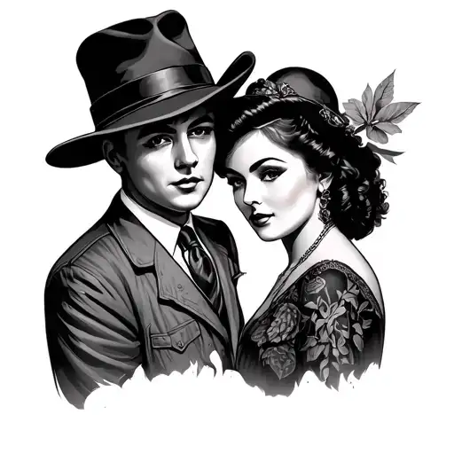 Bonnie And Clyde tattoo design idea