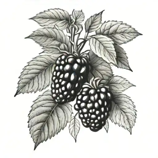 Blackberry tattoo design idea