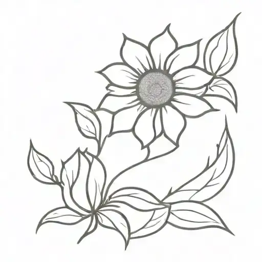 sunflower rose enough healed and bandages tattoo design idea