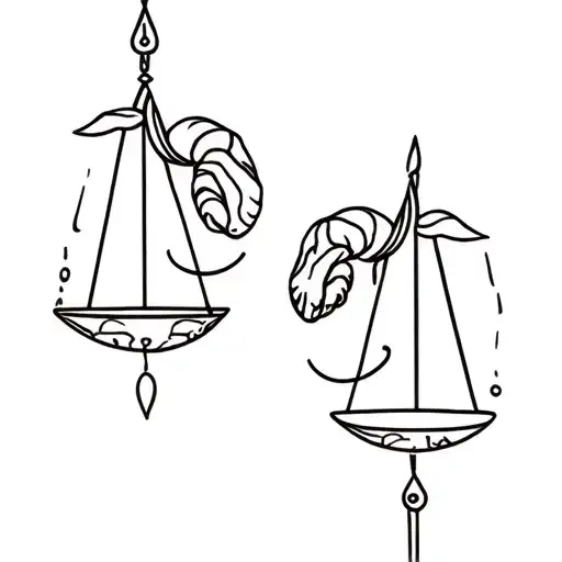 Libra and Aries tattoo design idea