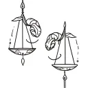 Libra and Aries tattoo design idea