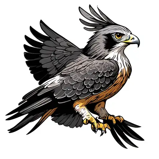Diving Falcon tattoo design idea
