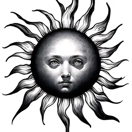 first ray of sun tattoo design idea