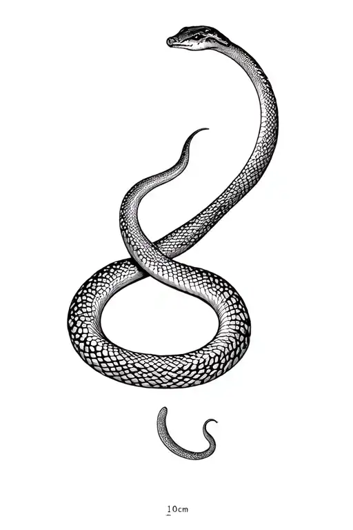 Make me a tattoo related to the book lakestone I want it to be a snake about 10 cm long 5 cm wide tattoo design idea