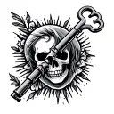 goonies skeleton key tattoo design idea