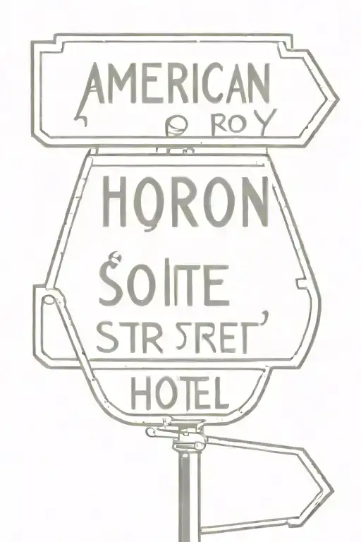 american horror story hotel cortez street sign tattoo design idea