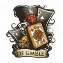 life is a gamble tattoo design idea
