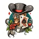 life is a gamble tattoo design idea