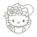 hello Kitty flores tattoo design idea