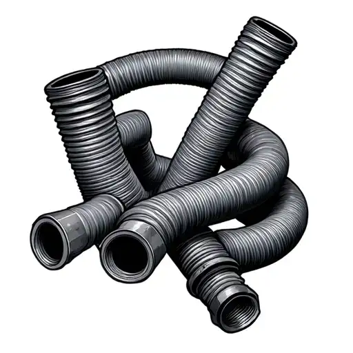 hydraulic hose art style tattoo design idea