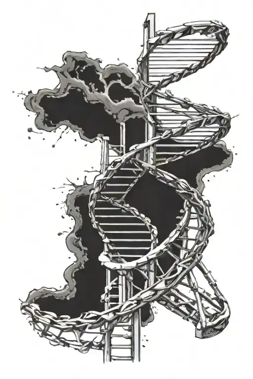 DNA double helix tattoo design idea