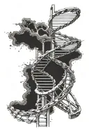 DNA double helix tattoo design idea