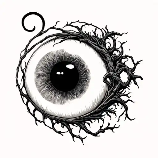 poison tree semicolon tattoo design idea