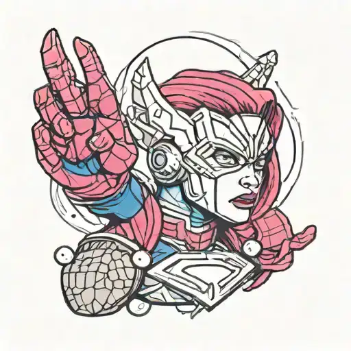 bisexual marvel fan tattoo design idea