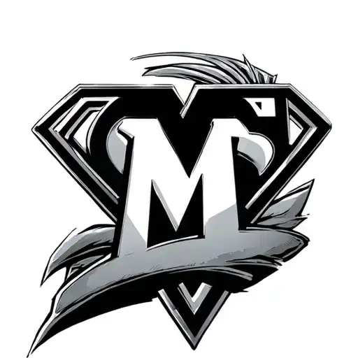 superman logo with an M tattoo design idea