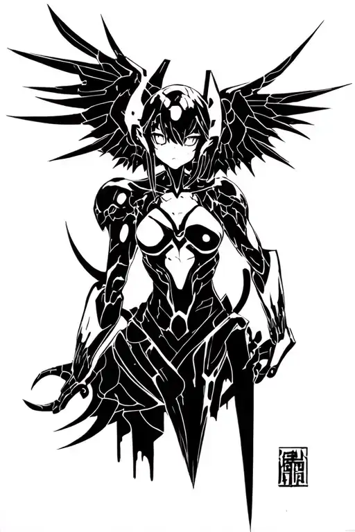 neon genesis evangelion tattoo design idea