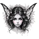 Fairy Face tattoo design idea