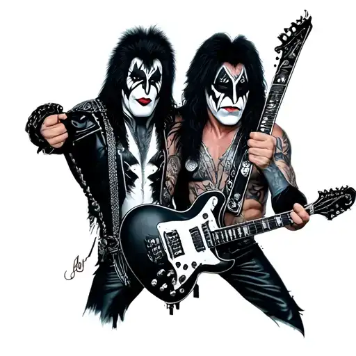 Gene Simmons, Paul Stanley, Ace Frehley and Peter Criss tattoo design idea