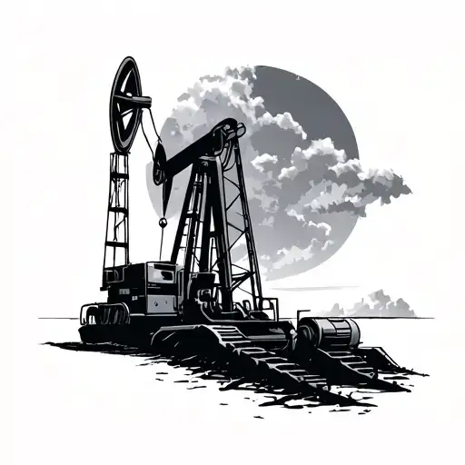 Oilfield tattoo design idea