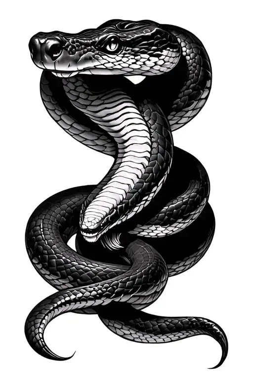 king cobra snake tattoo design idea