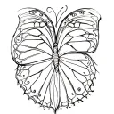 Butterfly flying tattoo design idea