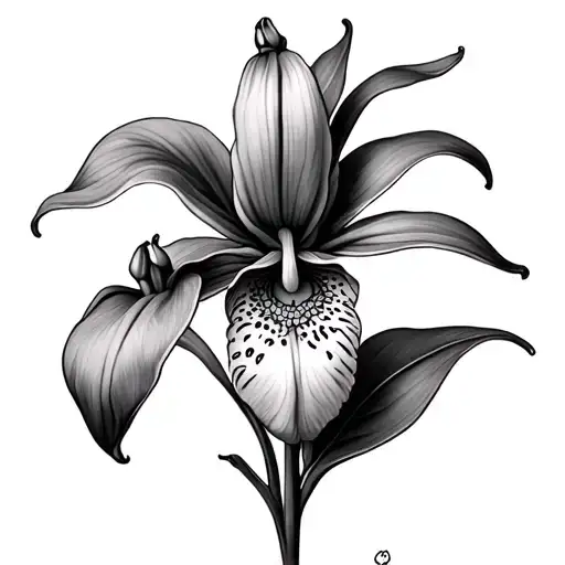 lady slipper tattoo design idea