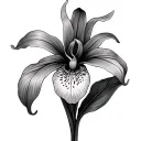 lady slipper tattoo design idea